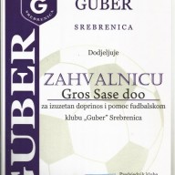 FK Guber Zahvalanica 2014. godina