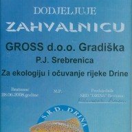 Zahvalnica SRD Drina 2008.