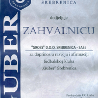 Zahvalnica FK Guber 2011.