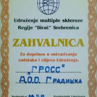 Zahvalnica Udruženje Birač 2010.